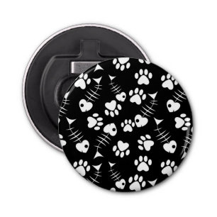 Abrebotellas modelo de la impresión del gato del hueso de