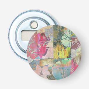 Abrebotellas Modelo floral del grunge del arte