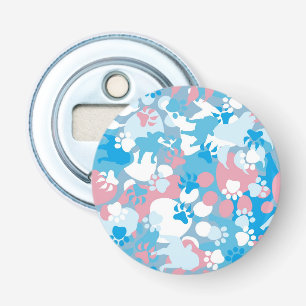 Abrebotellas Modelo rosado y azul del perro del camuflaje