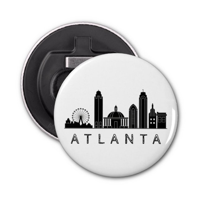 Abrebotellas Moderno Atlanta Georgia Estilizado Skyline (Anverso)