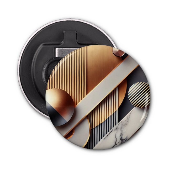 Abrebotellas Moderno coche de oro geométrico Vent Air Freshener (Anverso)