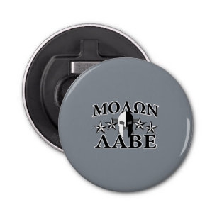 Abrebotellas Molon Labe Spartan Warrior Helmet 5 estrellas B&W