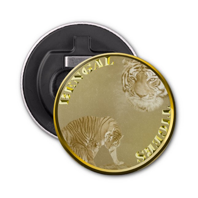 Abrebotellas Moneda de oro de los tigres de Bengala, (Anverso)
