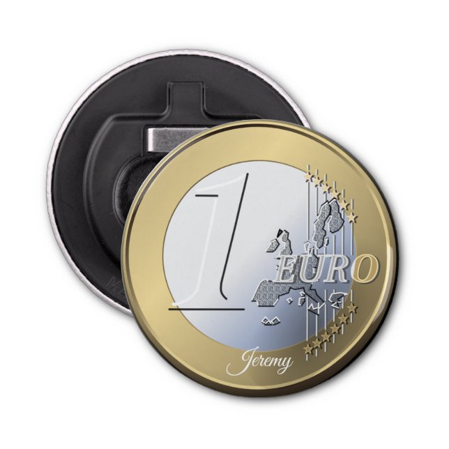 Abrebotellas Moneda del euro de plata falsa (Anverso)