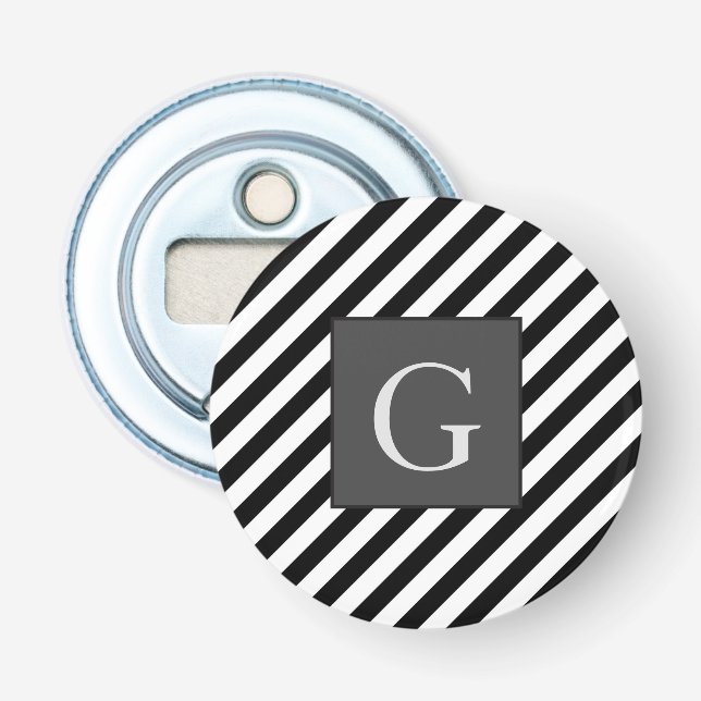 Abrebotellas Monograma Groomsmen el mejor hombre padre Groom St (Anverso)