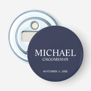Abrebotellas Monograma y nombre de Groomsman personalizado de l