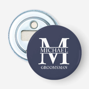 Abrebotellas Monograma y nombre del Groomsman personalizado