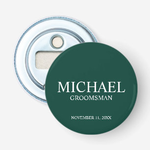 Abrebotellas Monograma y nombre del Groomsman personalizado