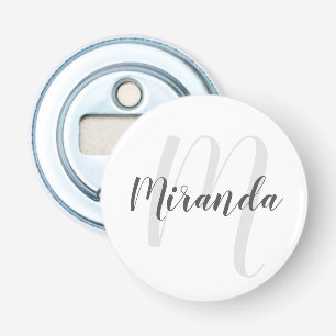 Abrebotellas Monograma y nombre personalizados