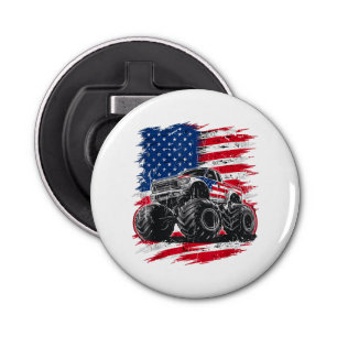 Abrebotellas Monster Truck Bandera de Estados Unidos