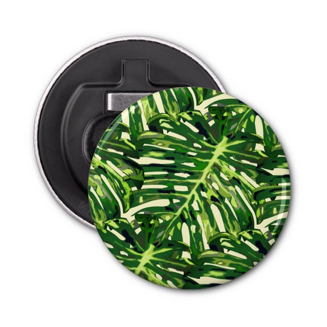 Abrebotellas Monstera Tropical Sale Botella Abierta (Anverso)