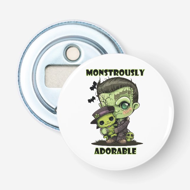 Abrebotellas Monstruo de Frankenstein lindo con peluche (Anverso)