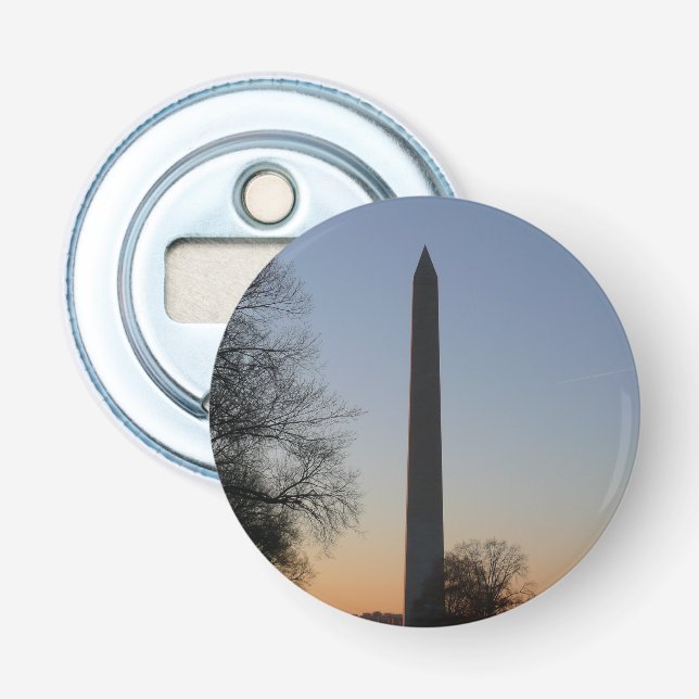 Abrebotellas Monumento a Washington al atardecer en DC (Anverso)