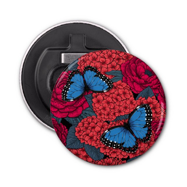 Abrebotellas Morpho garden azul (Anverso)