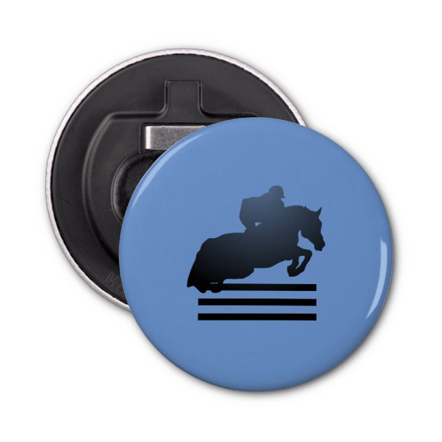 Abrebotellas Mostrar saltador limpiando un obstáculo. (Anverso)