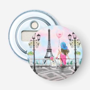 Abrebotellas Mujer con globo rosa Regalo de apertura de botella