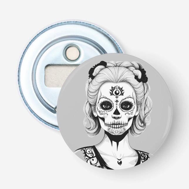 ABREBOTELLAS MUJER DE LA CALAVERA (Anverso)