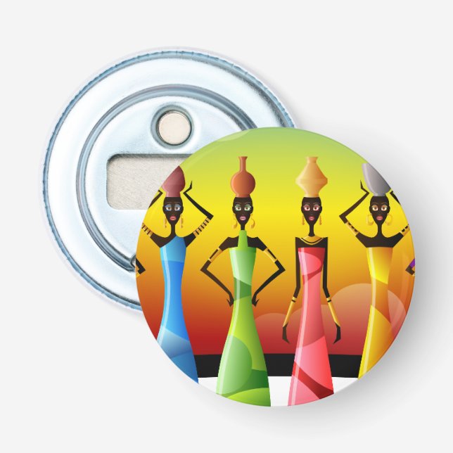 Abrebotellas Mujeres africanas con alfarería en la cabeza (Anverso)