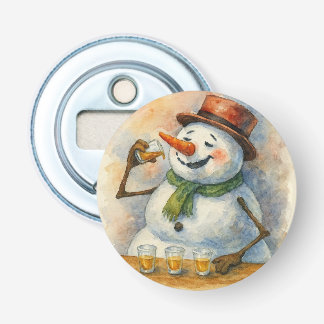Abrebotellas Muñeco de Nieve Borracho de Navidad