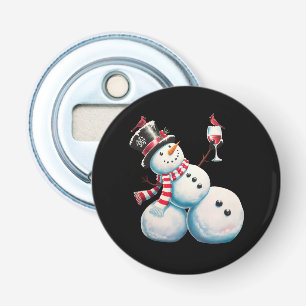 Abrebotellas Muñeco de Nieve con Regalo de Navidad Divertido de