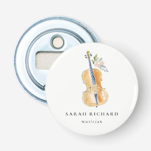 Abrebotellas Músico de Música de Guitarra de Acuarela Elegante 