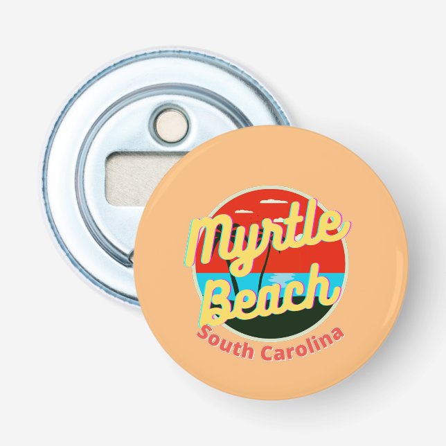 Abrebotellas Myrtle Beach South Carolina Retro Sunset (Anverso)