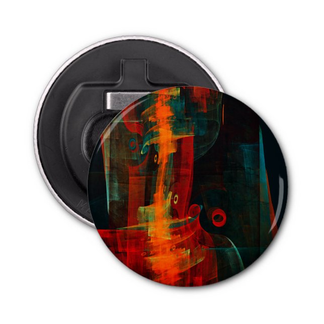 Abrebotellas Naranja del agua Azul Rojo Azul Moderno Resumen Pa (Anverso)