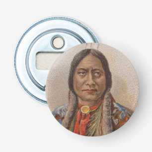 Abrebotellas Nativo Americano: Lakota Sitting Bull, Fumando Anu