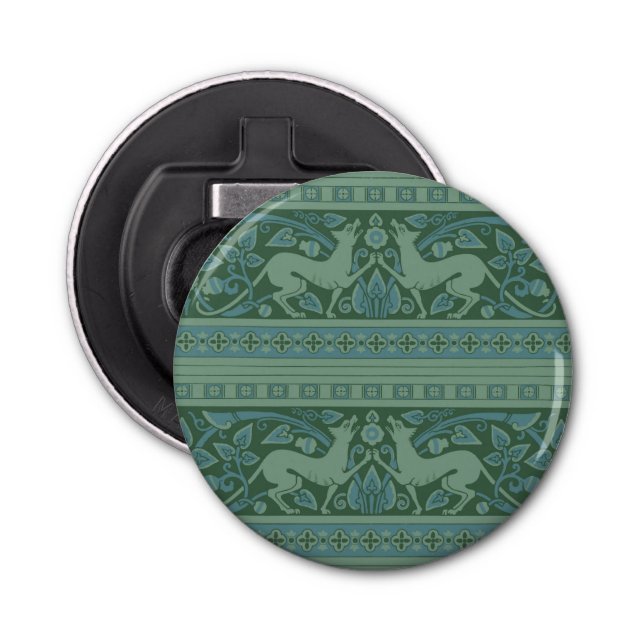 Abrebotellas Naturaleza del perro Art Decó Nouveau Patrón anima (Anverso)