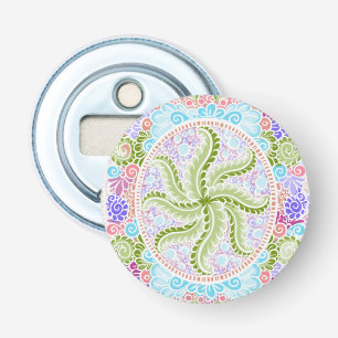 Abrebotellas Naturaleza Pastel Mandala Art