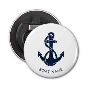 Abrebotellas Nautical Naval Blue Cute Bote Name Sailing Swag