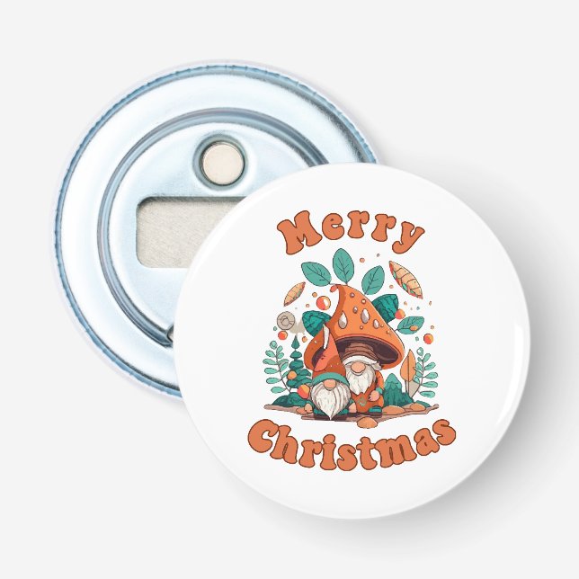Abrebotellas Navidad Gnome Retro (Anverso)