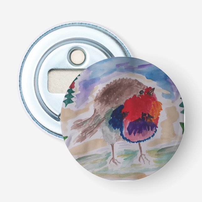 Abrebotellas Navidad Robin Bottle Opener (Anverso)