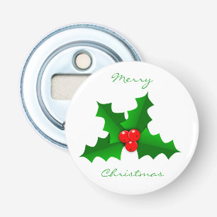 Abrebotellas Navidad verde y acebo rojo Thunder_Cove