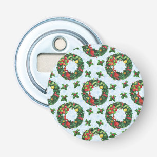 Abrebotellas Navidades acuarela Wreath Holiday