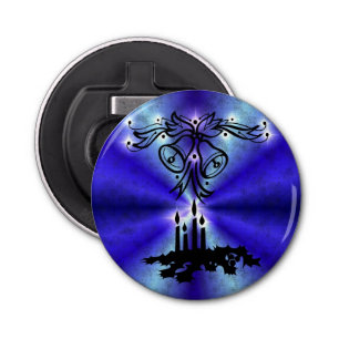 Abrebotellas Navidades Artdeco sobre el arcoiris verde azul