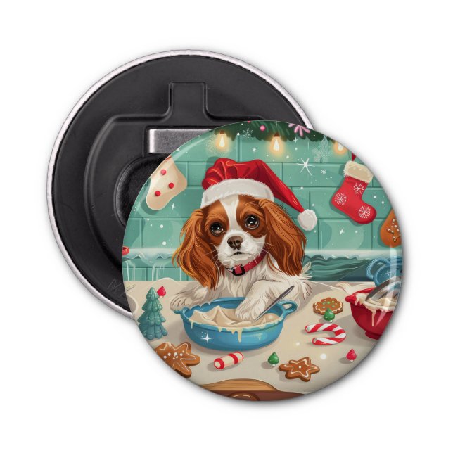 Abrebotellas Navidades Cavalier King Charles Spaniel Baking (Anverso)