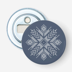 Abrebotellas Navidades cruzan el diseño de copos de nieve