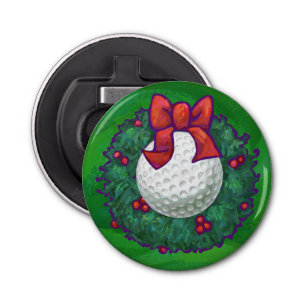 Abrebotellas Navidades de bolas de golf escriben sobre verde