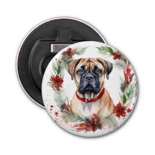 Abrebotellas Navidades de bullmastiff Wreath Festimes Pup