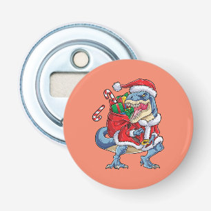 Abrebotellas Navidades de Dinosaurios Hombres Santa Claus T rex