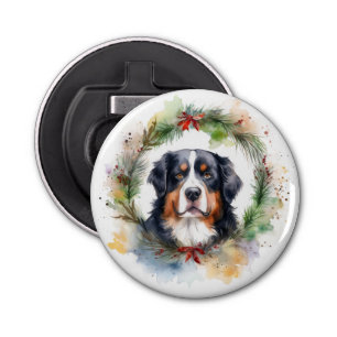 Abrebotellas Navidades de Montaña de Berna Wreath Festimes Pup