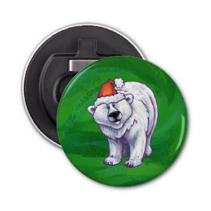 Abrebotellas Navidades De Oso Polar En Verde