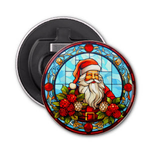 Abrebotellas Navidades de vidrio templado - Ornamentos Santa 3D