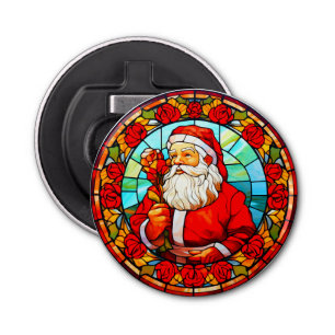 Abrebotellas Navidades de vidrio templado Ornamentos Santa 3D-1