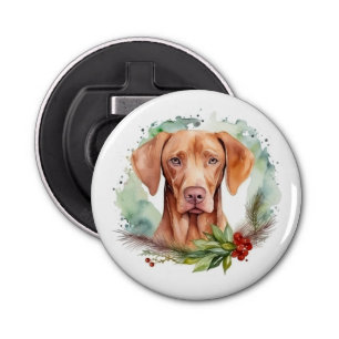 Abrebotellas Navidades de Vizsla Wreath Festimes Pup