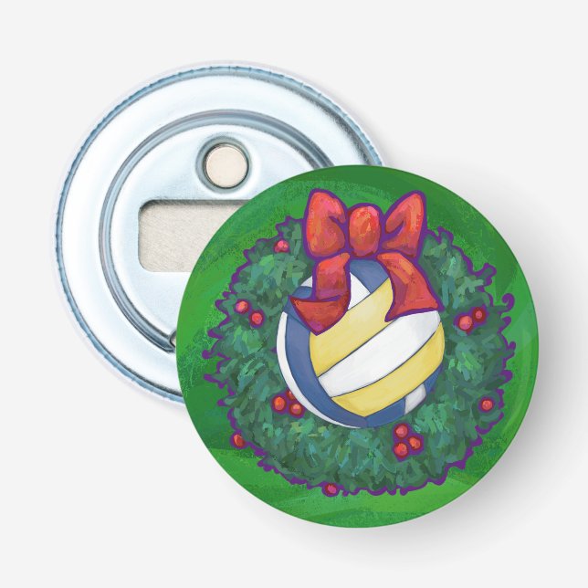 Abrebotellas Navidades de voleibol (Anverso)