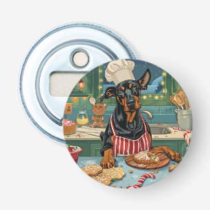 Abrebotellas Navidades del Festival Doberman Pinscher Holiday B