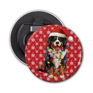 Abrebotellas Navidades felices Bernese Mountain Dog Santa Hat