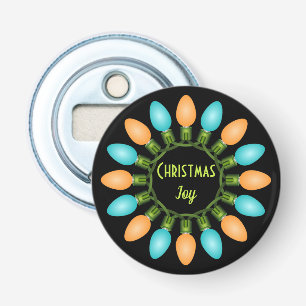 Abrebotellas Navidades iluminan el círculo en Naranja y azul